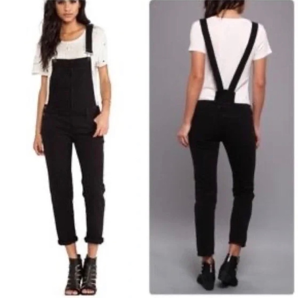 PAIGE Sierra High Waist Denim Overalls - Picture 2 of 11